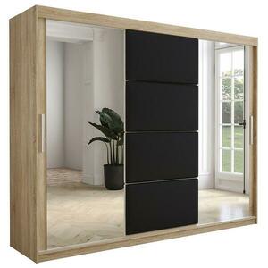 Szekrény Tapi 250 tölgy Sonoma/Fekete eko bőr kép