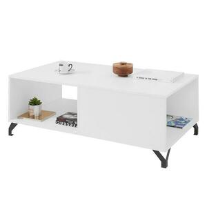 Dohányzóasztal Bergen Be10 fehér Lux/fehér fényes kép