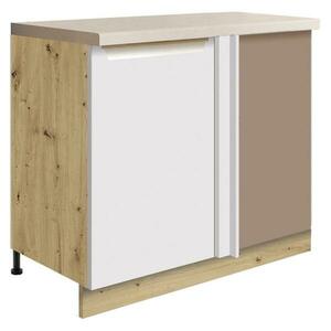 Konyhaszekrény Glamour 24d L White Polc kép