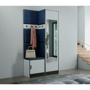 Előszobafal nábytok Roj 11 fehér + Kronos 09 kék kép