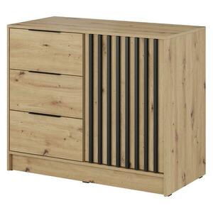 Komód Nelly 2D tölgy artisan/fekete kép