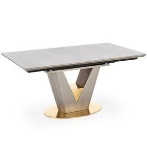 Asztal Valentino 160/200 Szürke/Világos – Szürke/Arany kép