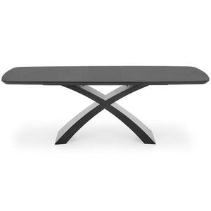 Asztal Silvestro 180/220 Üveg/Mdf – Sötét Hamuszürke/Fekete kép