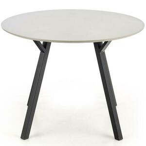 Asztal Balrog kerek 100 Mdf/Acél – Fényes Hamuszürke/Fekete kép