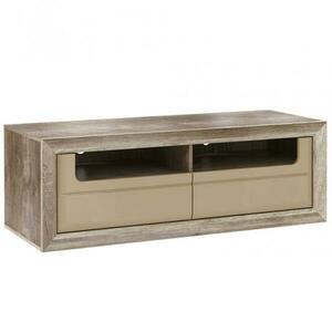 Szekrény RTV 2D Tiziano antik tölgy/bézs kép