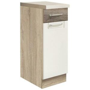 Konyhaszekrény Econo 1d Sonoma/fehér/San Remo kép