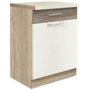 Konyhaszekrény Econo 5d Sonoma/fehér/San Remo kép