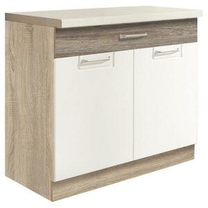 Konyhaszekrény Econo 7d Sonoma/fehér/San Remo kép