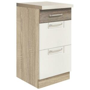 Konyhaszekrény Econo 8d Sonoma/fehér/San Remo kép