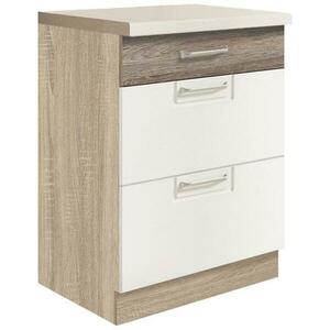 Konyhaszekrény Econo 10d Sonoma/fehér/San Remo kép