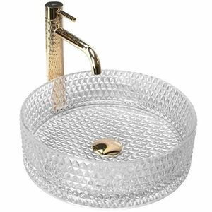 Mosdókagyló lapon Cristal Transparent kép