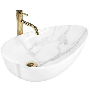 Mosdókagyló lapon Greta 65 Bianco Shiny kép