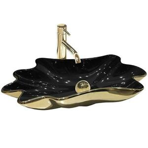 Mosdókagyló lapon Infinity Gold/Black kép