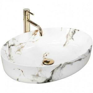 Mosdókagyló Queen Carrara Shiny kép