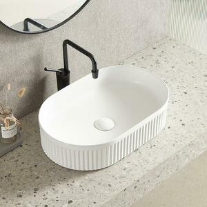 Mosdókagyló lapon Zulu bordázott 50x32 cm kép