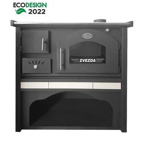 Szilárd tüzelőanyagú tűzhely PRIMA 5, 9 kW jobb oldali Eco kép