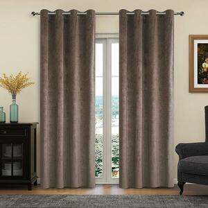 Függönyök karikákkal, LILI YC11931/280G/05/140x250 barna kép