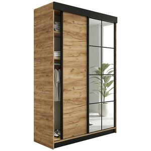 Szekrény Lamaro 167 tölgy craft arany + fekete betétek kép