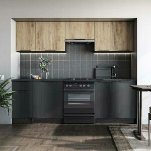 Konyhabútor Emma 240 ZB artisan/fekete/carbon wood kép