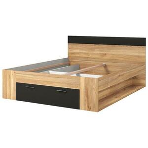 Ágy 160/200 Beta 91 tölgy Mauvella/fekete kép