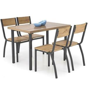 Étkező készlet Milton 1+4 70x110 természetes/fekete kép