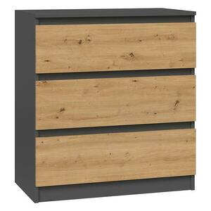 Éjjeliszekrény Malwa M3 Antracit/Artisan kép