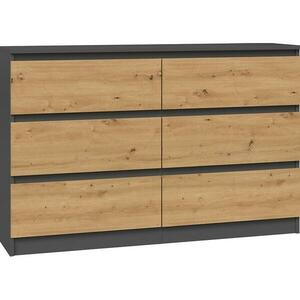 Komód 120cm 6S M6 Malwa AntracitArtIsan kép