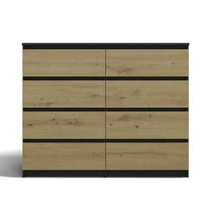 Komód 120cm 8S M8 Malwa AntracitArtisan kép