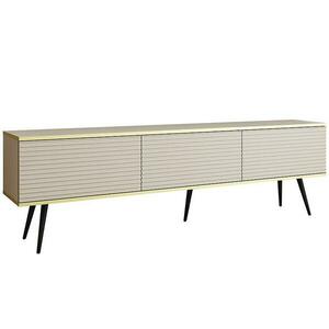 Szekrény RTV Oro Mdf Hornyolás 175 Nélkül+ Fekete lábak kép