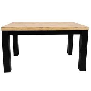 Asztal ST-63 140X90+4X50 wotan/fekete kép