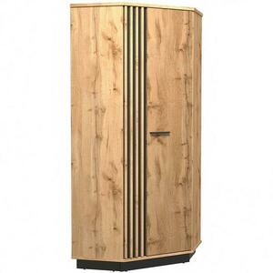 Sarokszekrény La29 Lamelo tölgy Wotan/Fekete Mat kép