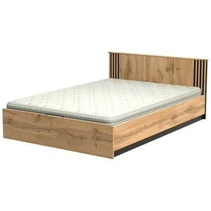 Ágy La30 140x200 Lamelo Tölgy Wotan/Fekete Mat kép