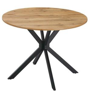 Asztal Flint 12516 100x100 natúr/fekete kép