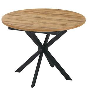 Összecsukható asztal Flint 100-135x100 natúr/fekete kép