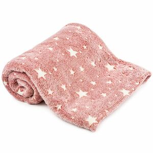 4Home Soft Dreams Stars világító piros pléd, 150 x 200 cm, piros kép