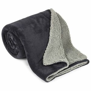 4Home gyapjú hatású pléd világosszürke/antracit, 150 x 200 cm, szürke kép