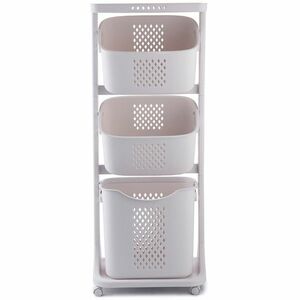 4Home TRIS univerzális tároló kosarak kerekeken, 3 emeletes, 3 emelet kép