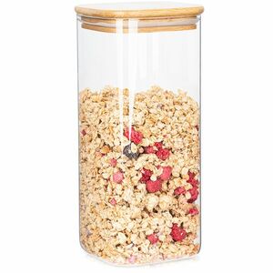 4Home Bamboo üveg élelmiszer tároló bambusz fedéllel, 1500 ml, 1500 ml kép