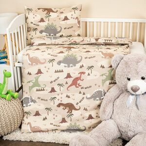 4Home Dino world gyerek pamut ágyneműhuzat kiságyba, 100 x 135 cm, 40 x 60 cm, 100 x 135 cm, 40 x 60 cm kép