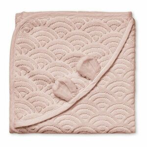 Törtrózsaszín bio pamut kapucnis gyerek törölköző 80x80 cm Dusty Rose – Cam Cam Copenhagen kép