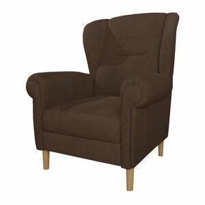 Sötétbarna füles fotel Swan – Ropez kép