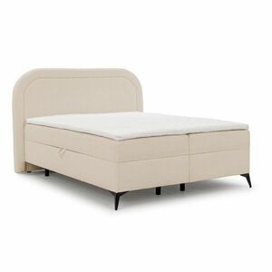Bézs ágyneműtartós boxspring ágy 140x200 cm Ornes – Ropez kép
