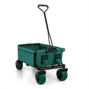 DURAMAXX Green Bollerwagen kézi összecsukható kocsi 70 kg 90 l széles kerekek 10 cm zöld kép