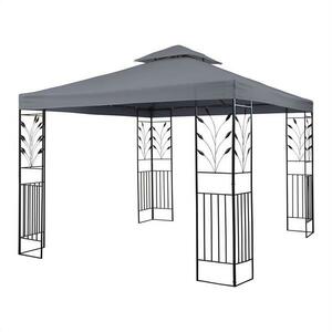 Blumfeldt Odeon Grey, sötétszürke, kerti pavilon, lugas, acél, poliészter, 3 x 3 m kép