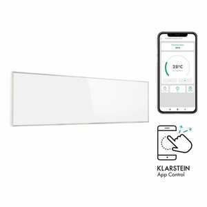 Klarstein Wonderwall 300 Smart, infravörös hősugárzó, 30 x 100 cm, 300 W, heti időzítő, IP24, fehér kép