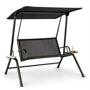 Blumfeldt Bel Air Mono Swing, hollywoodi hintaszék, acélkeret, Mono Relax, fekete kép