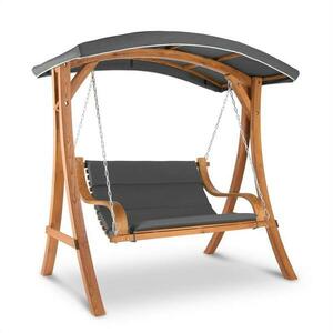 Blumfeldt Tahiti, kerti hintaágy, tetővel, 110 cm, 2 férőhelyes, masszív, szürke kép