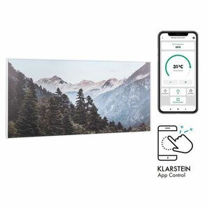 Klarstein Wonderwall Air Art Smart, infravörös hősugárzó, 120 x 60 cm, 700 W, alkalmazás, hegyek kép