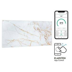 Klarstein Wonderwall Air Art Smart, infravörös hősugárzó, 120 x 60 cm, 700 W, alkalmazás, márvány kép