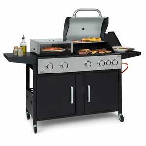 Klarstein Kingsville XL, kombinált grill, gáz, pizzasütő, 20, 5 kW, 5 + 1 égő kép